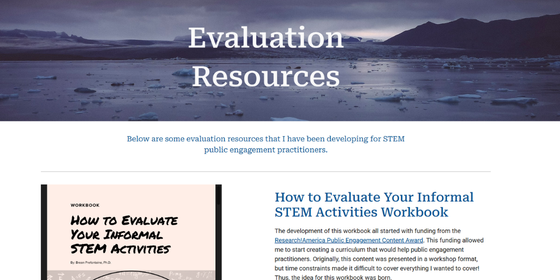 A screenshot of Brean's website reading "Evaluation Resources."