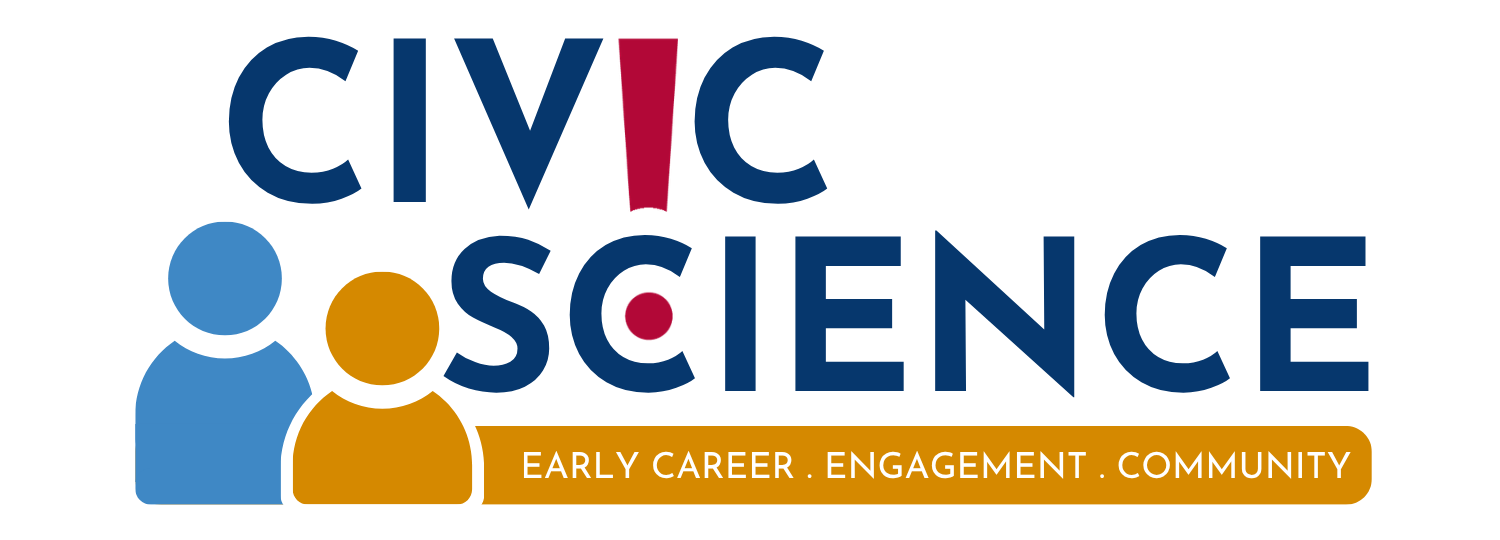 A Logo reading "civic science" in navy blue.